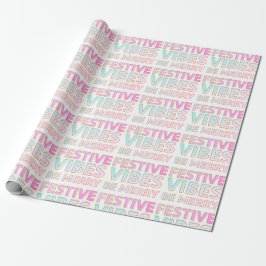 Moderne kleurrijke feestelijke vibes zijn vrolijk  cadeaupapier