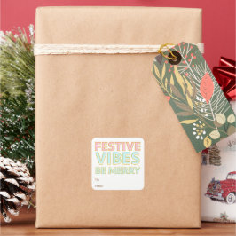 Moderne kleurrijke feestelijke vibes zijn vrolijk  vierkante sticker