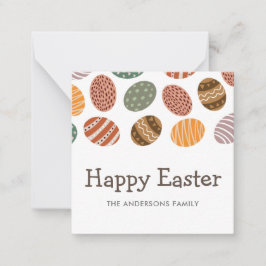 Moderne Kleurrijke Fiesta Pasen Ei Notitiekaartje