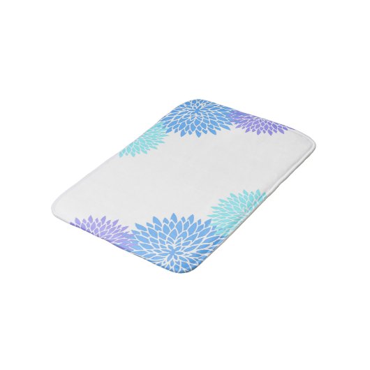 Moderne, kleurrijke Floral Bath Mat (Gekanteld)