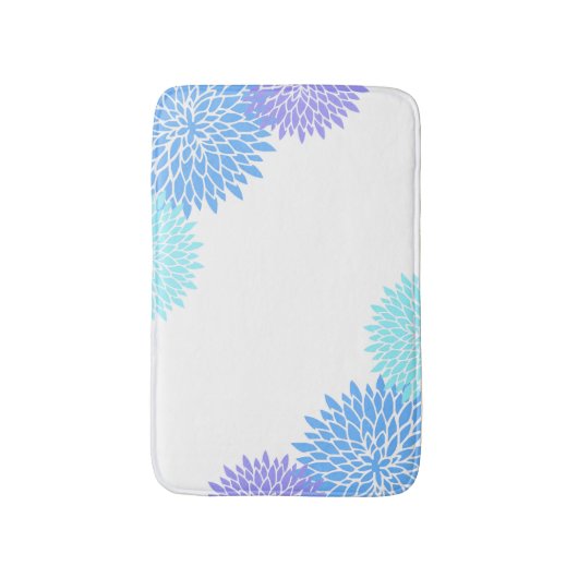 Moderne, kleurrijke Floral Bath Mat (Voorkant Verticaal)