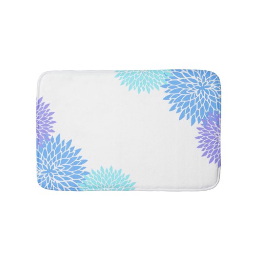 Moderne, kleurrijke Floral Bath Mat (Voorkant)