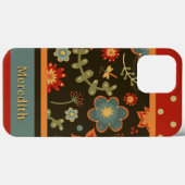 Moderne kleurrijke Floral Dragonfly Inspirivity Case-Mate iPhone Case (Achterkant (horizontaal))