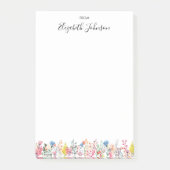 Moderne, kleurrijke Floral-Waterverf Post-it® Notes (Voorkant)