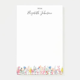 Moderne, kleurrijke Floral-Waterverf Post-it® Notes