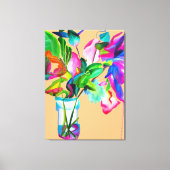 Moderne, kleurrijke florale stille waterverf Art Canvas Afdruk (Voorkant)