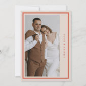 Moderne kleurrijke foto bruiloft uitnodiging (Achterkant)