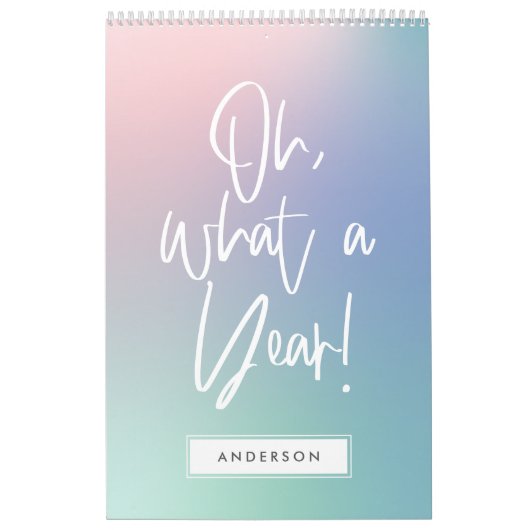 Moderne kleurrijke foto-kalender voor pastelregenb kalender (Hoes)