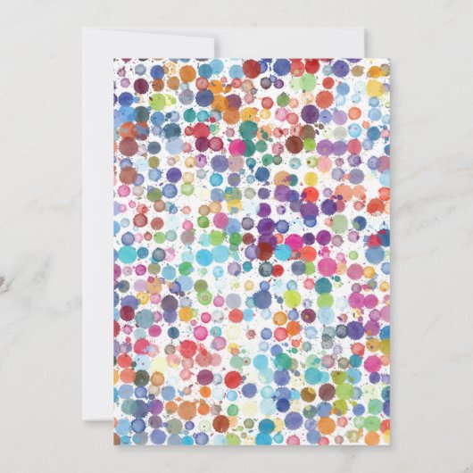 Moderne kleurrijke foto verjaardag bedankkaart (Achterkant)