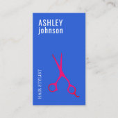 Moderne kleurrijke frisse vet haar stylist visitekaartje (Voorkant)