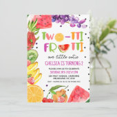 Moderne Kleurrijke Fruit Twotii Frutti 2e Verjaard Kaart (Staand voorkant)