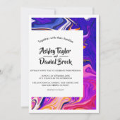 Moderne, kleurrijke galaxy Artistic Abstract Weddi Kaart (Voorkant)