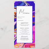 Moderne, kleurrijke galaxy Artistic Abstract Weddi Menu (Voorkant)