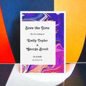 Moderne, kleurrijke galaxy Artistic Abstract Weddi Save The Date