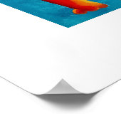 Moderne Kleurrijke Gebogen Kat en Kitten Patterned Poster (Hoek)