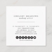 Moderne kleurrijke geborstelde penseelstreken Glit Vierkante Visitekaartje (Achterkant)