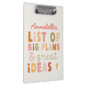 Moderne, kleurrijke, gedurfde typografische planne klembord (Rechts)