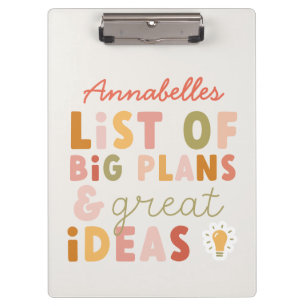 Moderne, kleurrijke, gedurfde typografische planne klembord