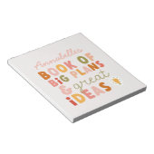 Moderne, kleurrijke, gedurfde typografische planne notitieblok (Schuin)