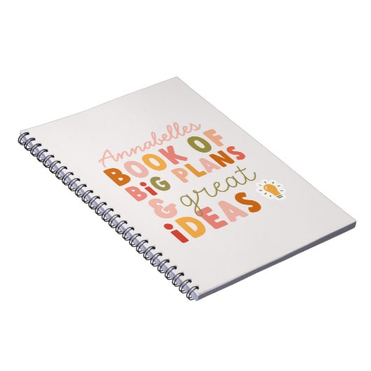 Moderne, kleurrijke, gedurfde typografische planne notitieboek (Rechterzijde)