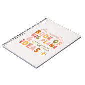 Moderne, kleurrijke, gedurfde typografische planne notitieboek (Linkerzijde)