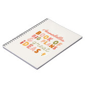 Moderne, kleurrijke, gedurfde typografische planne notitieboek (Linkerzijde)