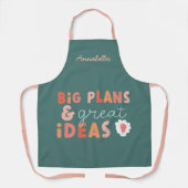 Moderne, kleurrijke, gedurfde typografische planne schort (Voorkant)