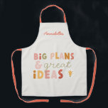 Moderne, kleurrijke, gedurfde typografische planne schort<br><div class="desc">Moderne kleurrijke gewaagde typografie plannen en ideeën leuk schort. Ideaal voor Kerstmis,  Verjaardag,  Nieuw schooljaar,  Zakelijk of leraar cadeau.</div>