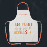 Moderne, kleurrijke, gedurfde typografische planne schort<br><div class="desc">Moderne kleurrijke gewaagde typografie plannen en ideeën leuk schort. Ideaal voor Kerstmis,  Verjaardag,  Nieuw schooljaar,  Zakelijk of leraar cadeau.</div>