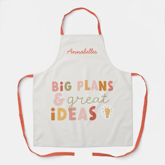 Moderne, kleurrijke, gedurfde typografische planne schort (Voorkant)