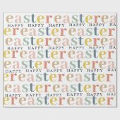 Moderne, kleurrijke, gelukkige Pasen Cadeaupapier (Vlak)