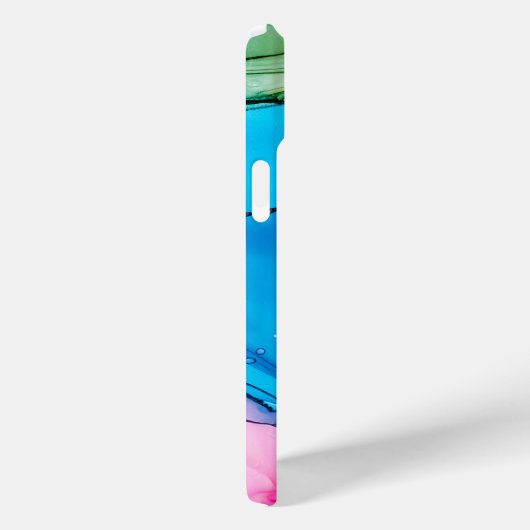 Moderne kleurrijke gemarmerde naam Case-Mate iPhone case (Achterkant / Rechts)