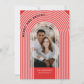 Moderne, kleurrijke geometrische abstracte feestfo feestdagenkaart (Voorkant)