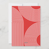 Moderne, kleurrijke geometrische abstracte feestfo feestdagenkaart (Achterkant)