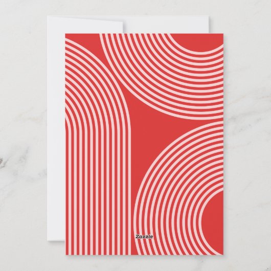 Moderne, kleurrijke geometrische abstracte feestfo feestdagenkaart (Achterkant)