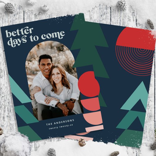 Moderne, kleurrijke geometrische abstracte feestfo feestdagenkaart