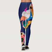 Moderne kleurrijke geometrische artistieke samenst leggings (Achterkant)