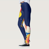Moderne kleurrijke geometrische artistieke samenst leggings (Links)