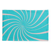 Moderne kleurrijke geometrische blauwe roze trendy kussensloop (Achterkant)