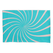 Moderne kleurrijke geometrische blauwe roze trendy kussensloop (Voorkant)