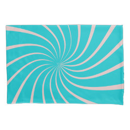 Moderne kleurrijke geometrische blauwe roze trendy kussensloop