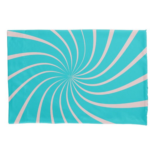 Moderne kleurrijke geometrische blauwe roze trendy kussensloop (Voorkant)