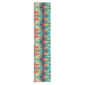 Moderne kleurrijke geometrische blokjes korte tafelloper (Voorkant)