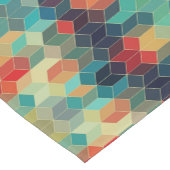 Moderne kleurrijke geometrische blokjes korte tafelloper (Hoek)