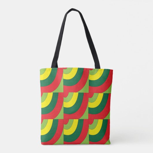 Moderne kleurrijke geometrische boogpatronen tote bag (Achterkant)