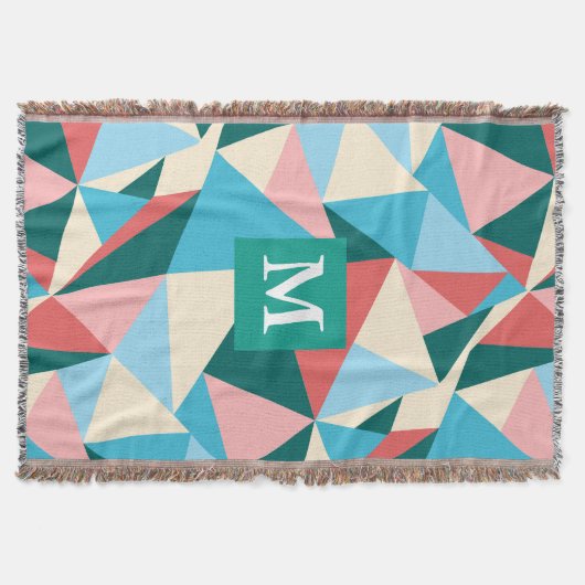 Moderne, kleurrijke geometrische deken (Voorkant)