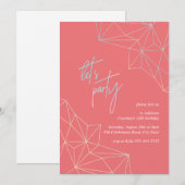 Moderne, kleurrijke geometrische heldere verjaarda kaart (Voorkant / Achterkant)