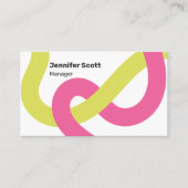 Moderne kleurrijke geometrische lijnen visitekaartje (Voorkant)