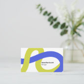 Moderne kleurrijke geometrische lijnen visitekaartje (Staand voorkant)