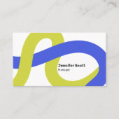 Moderne kleurrijke geometrische lijnen visitekaartje (Voorkant)